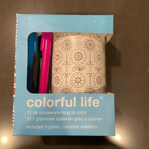 Colourful life craft mug